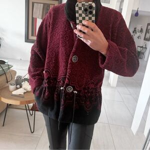 Vintage Duffel Outdoor Ski / Cabin Jacket Red Size XS